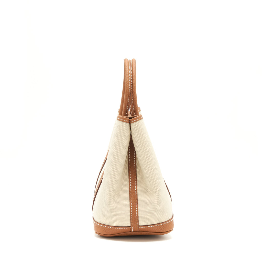 Hermes Garden Party 30 Canvas Gold SHW