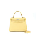 HERMES KELLY 25 EPSOM 1Z JAUNE POUSSIN SHW