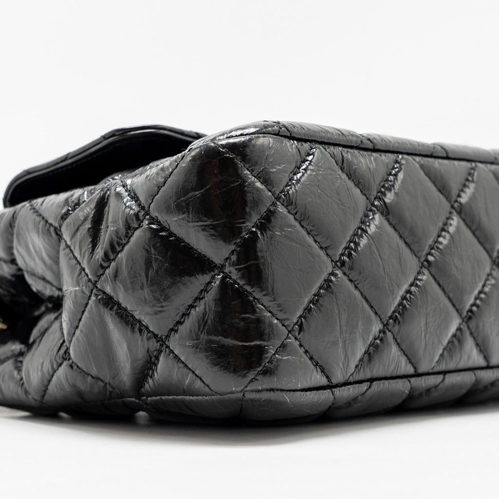 CHANEL HOBO BAG SHINY CALFSKIN BLACK GHW (MICROCHIP)