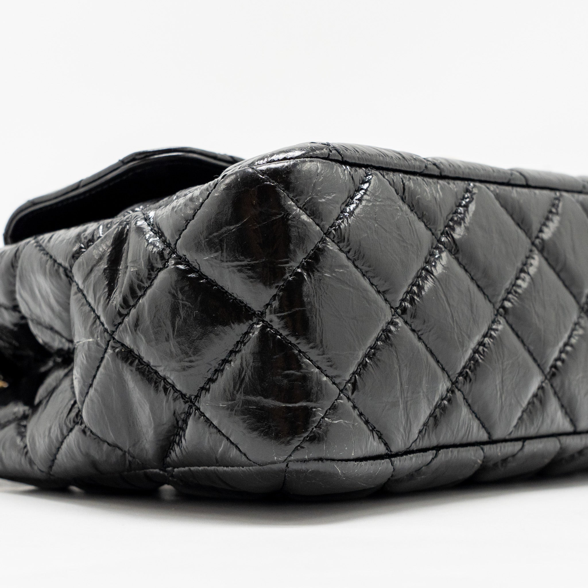 CHANEL HOBO BAG SHINY CALFSKIN BLACK GHW (MICROCHIP)