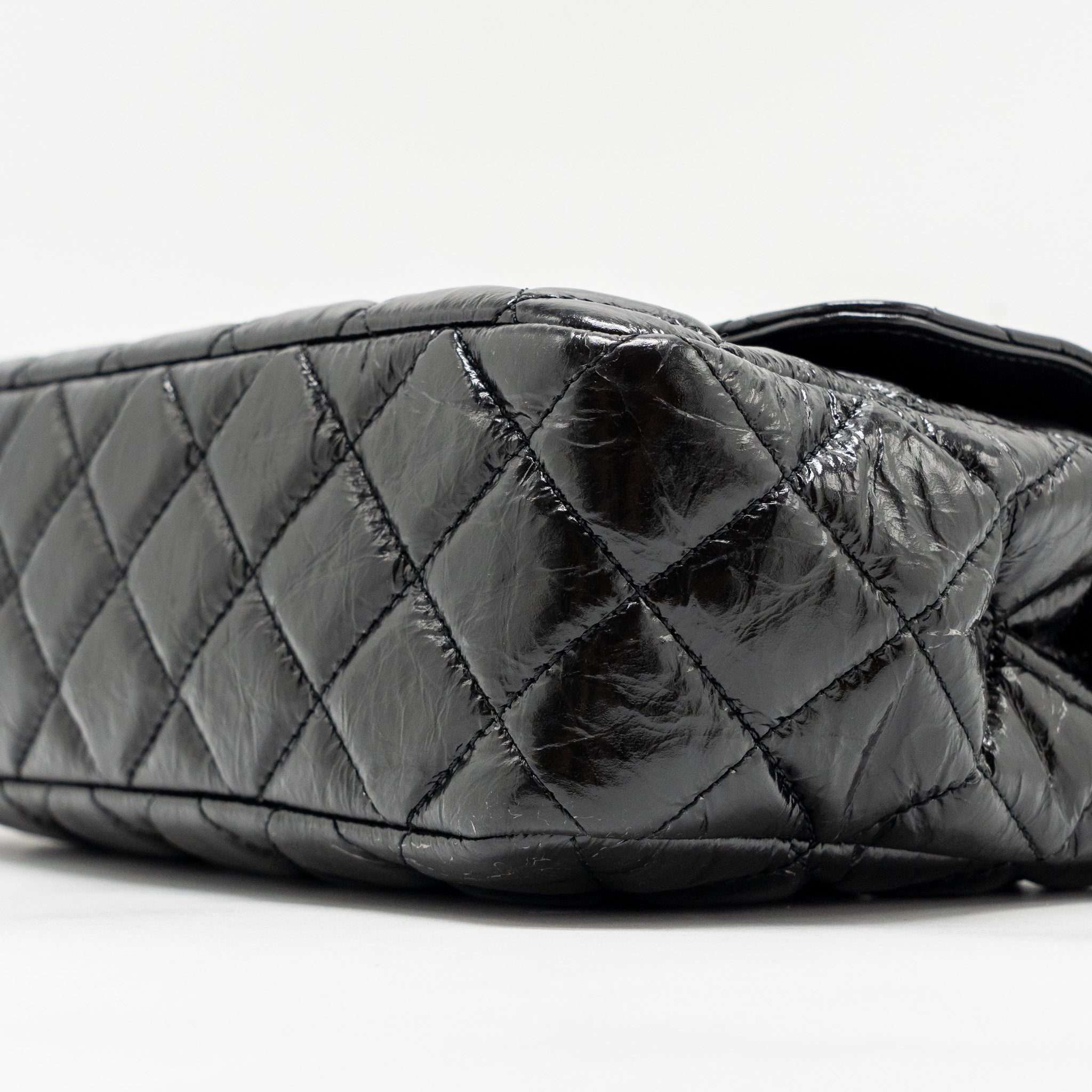 CHANEL HOBO BAG SHINY CALFSKIN BLACK GHW (MICROCHIP)