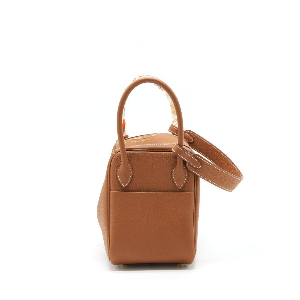 Hermes Lindy 26 Clemence Gold GHW With An Extra Twilly