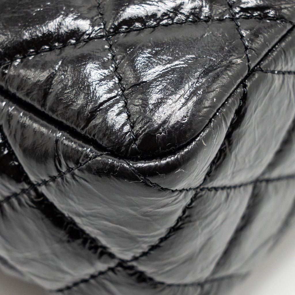 CHANEL HOBO BAG SHINY CALFSKIN BLACK GHW (MICROCHIP)