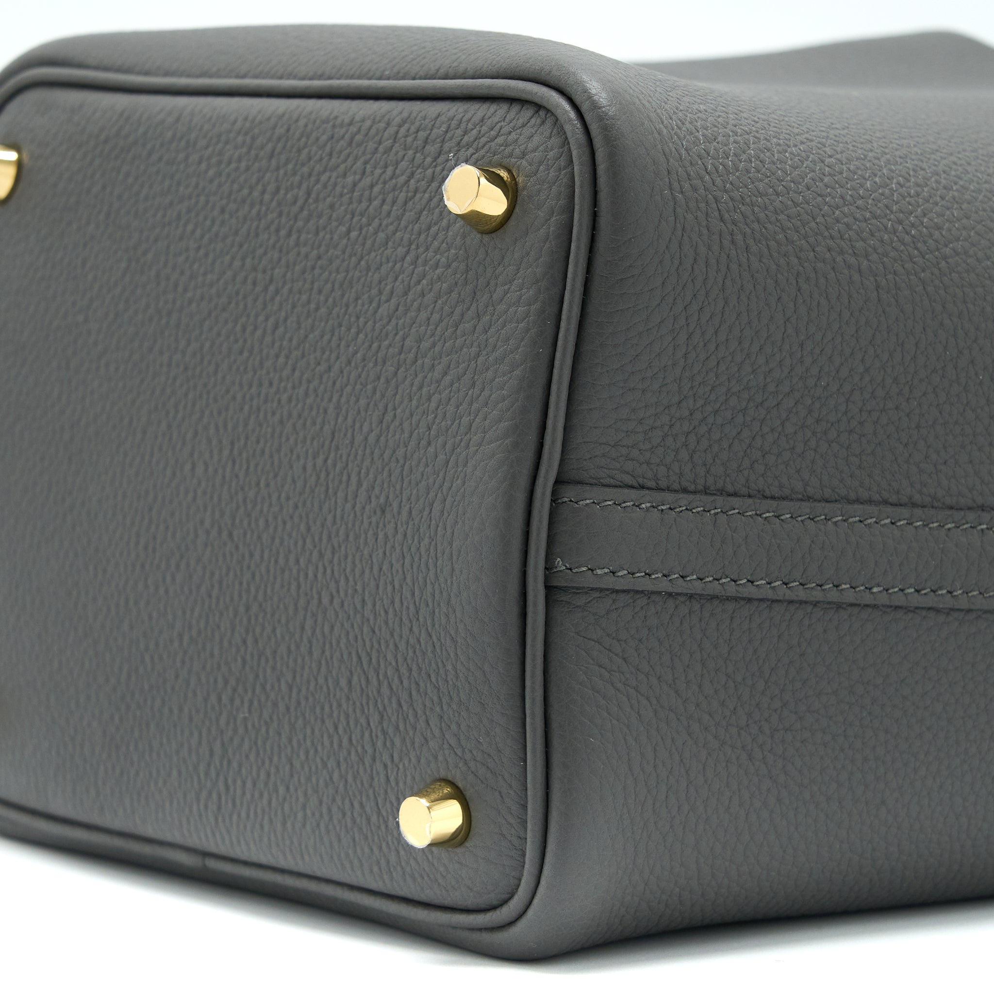 HERMES PICOTIN 18 LOCK BAG CLEMENCE GRAPHITE GHW