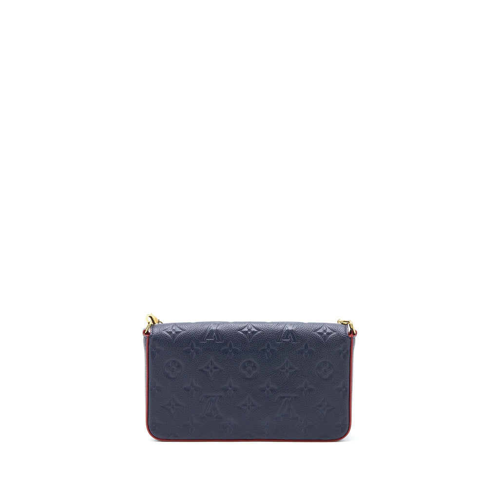 LOUIS VUITTON FELICIE POCHETTE MONOGRAM EMPREINTE NAVY GHW