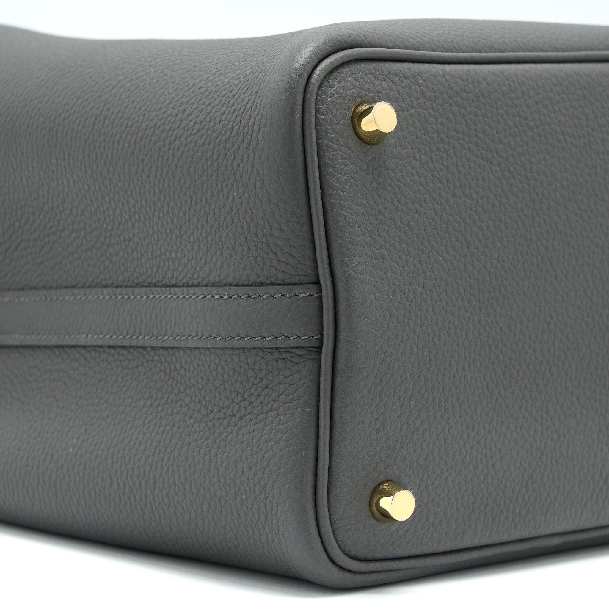 HERMES PICOTIN 18 LOCK BAG CLEMENCE GRAPHITE GHW
