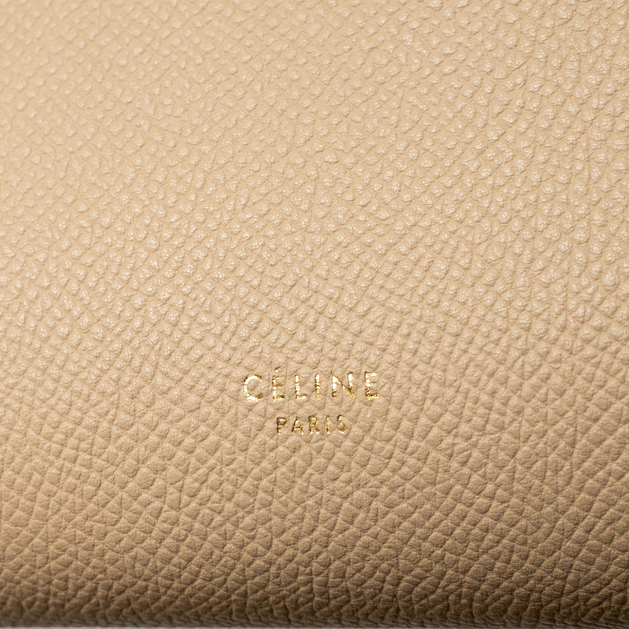 CELINE MINI BELT BAG GRAINED CALFSKIN LIGHT BEIGE GHW