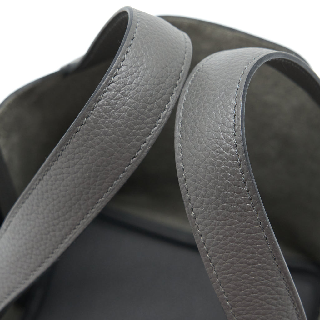 HERMES PICOTIN 18 LOCK BAG CLEMENCE GRAPHITE GHW