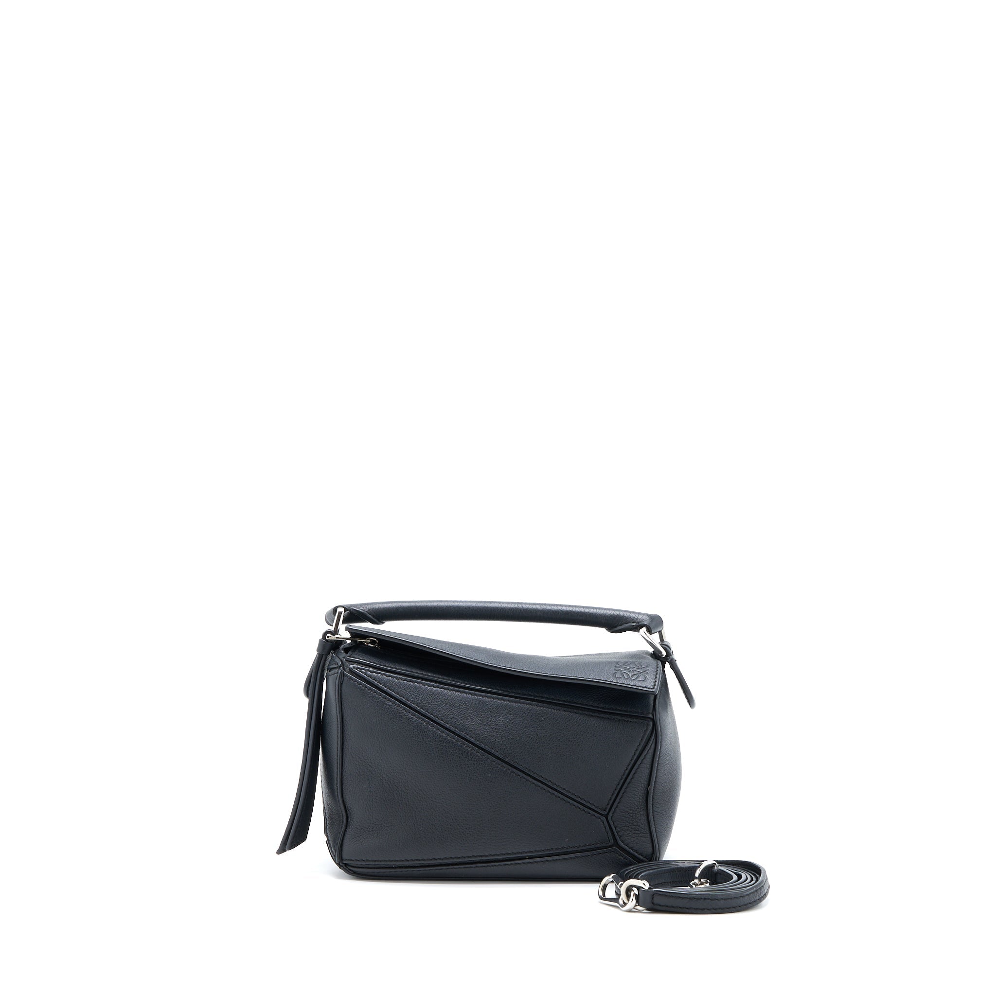LOEWE MINI PUZZLE CALFSKIN BLACK SHW