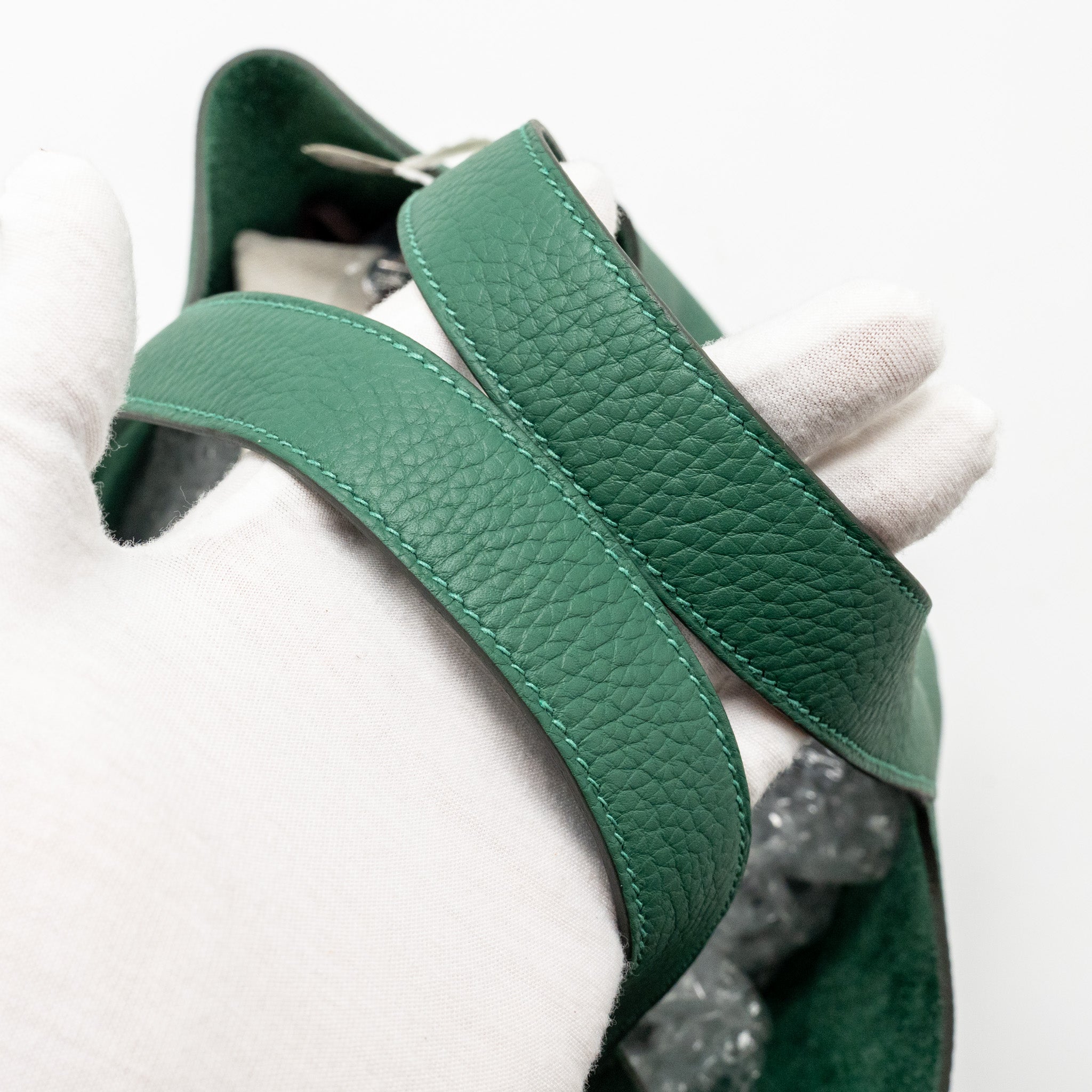 HERMES PICOTIN 22 LOCK BAG CLEMENCE VERT MOYEN SHW