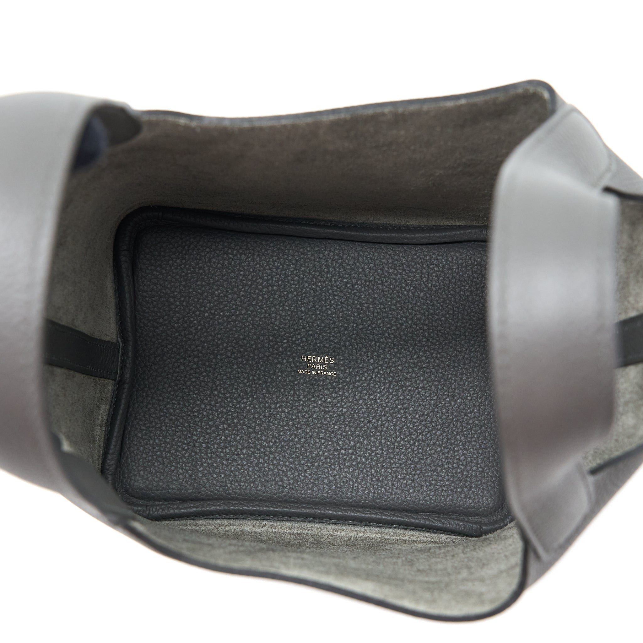 HERMES PICOTIN 18 LOCK BAG CLEMENCE GRAPHITE GHW