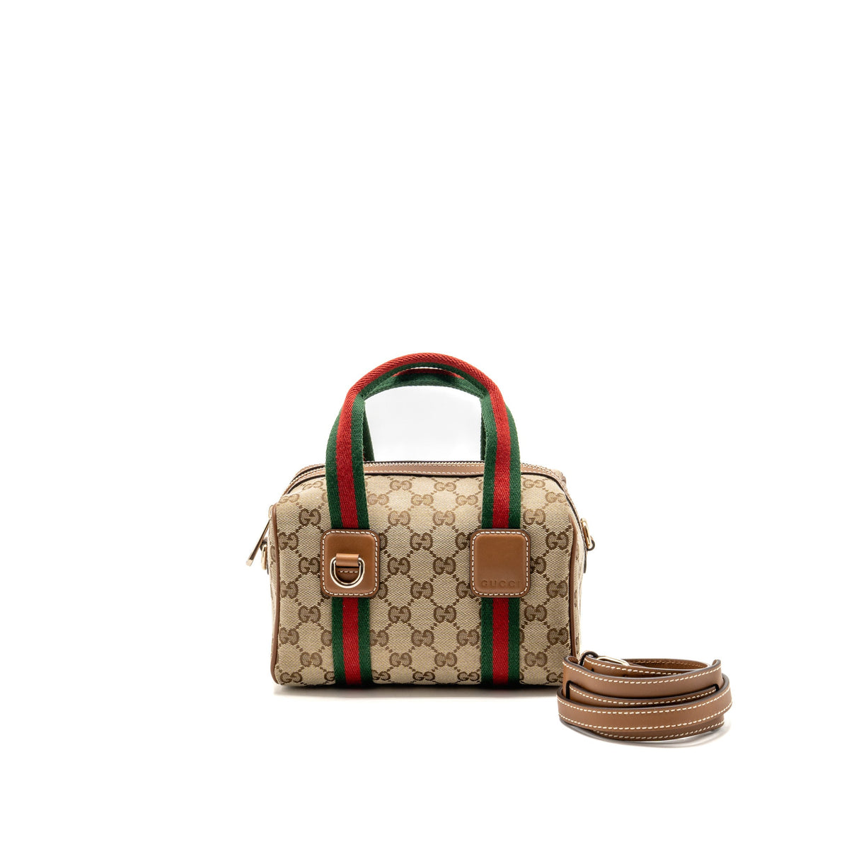 Gucci Mini GG Handbag GG Canvas/Leather ebony/brown GHW