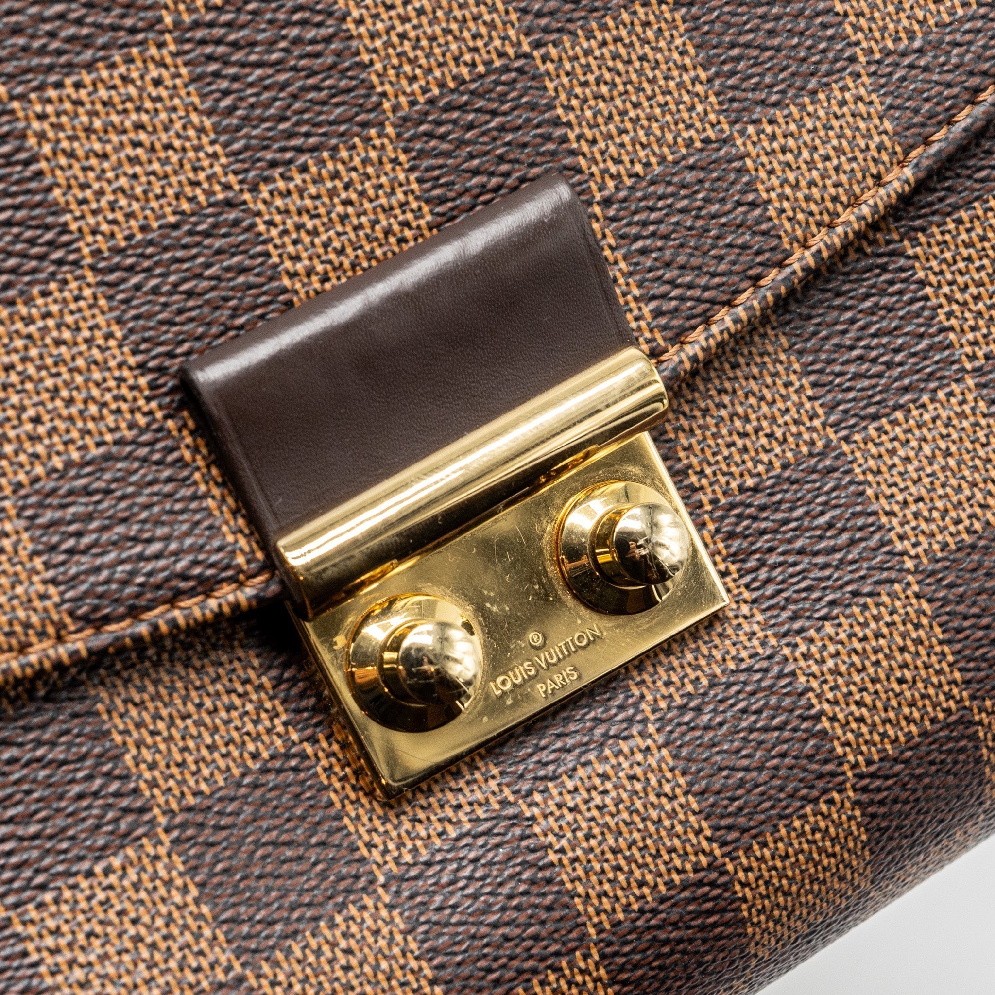 LOUIS VUITTON CROISETTE DAMIER EBENE CANVAS GHW