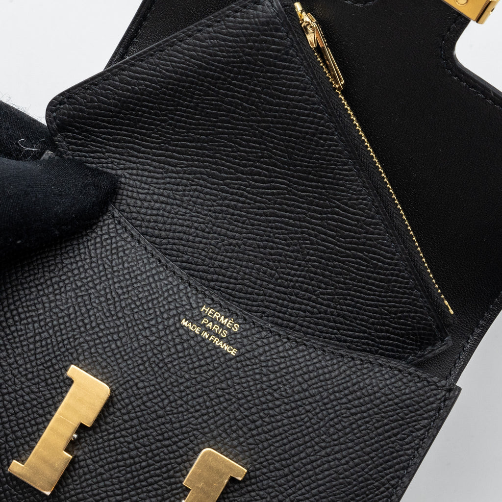 HERMES CONSTANCE SLIM EPSOM BLACK GHW