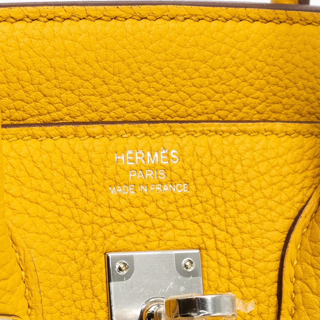 HERMES BIRKIN 25 TOGO JAUNE AMBRE SHW