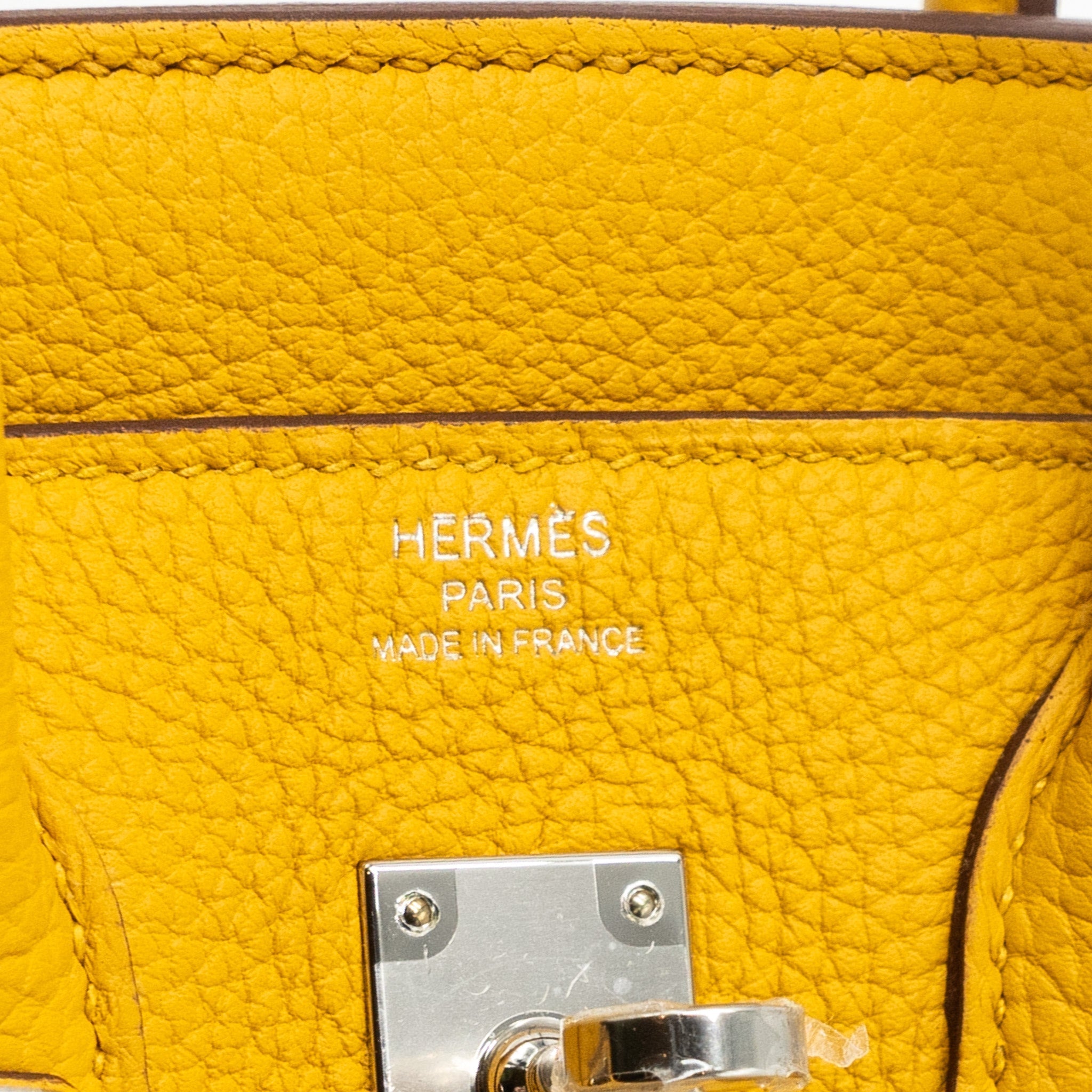HERMES BIRKIN 25 TOGO JAUNE AMBRE SHW
