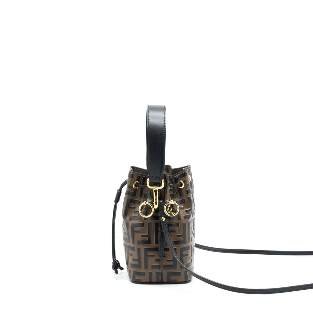FENDI MON TRESOR MINI BUCKET BROWN GHW