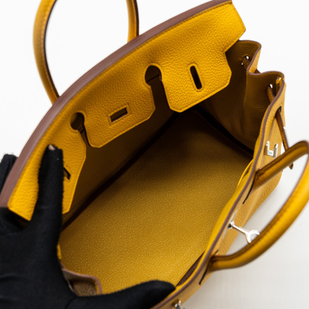 HERMES BIRKIN 25 TOGO JAUNE AMBRE SHW