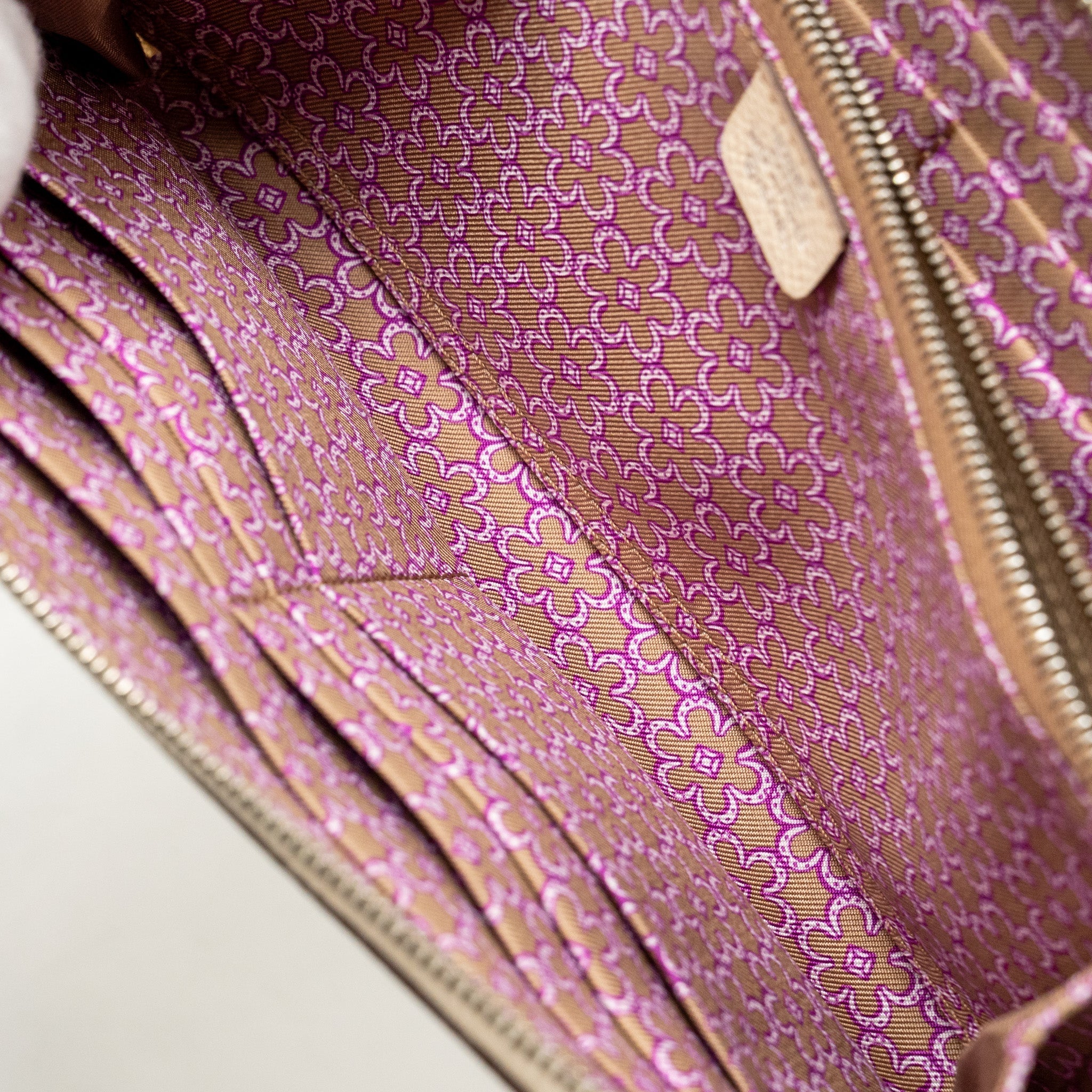 HERMES SILK IN CLASSIQUE LONG WALLET EPSOM/SILK NATA/CHAI-ROSE POURPRE SHW