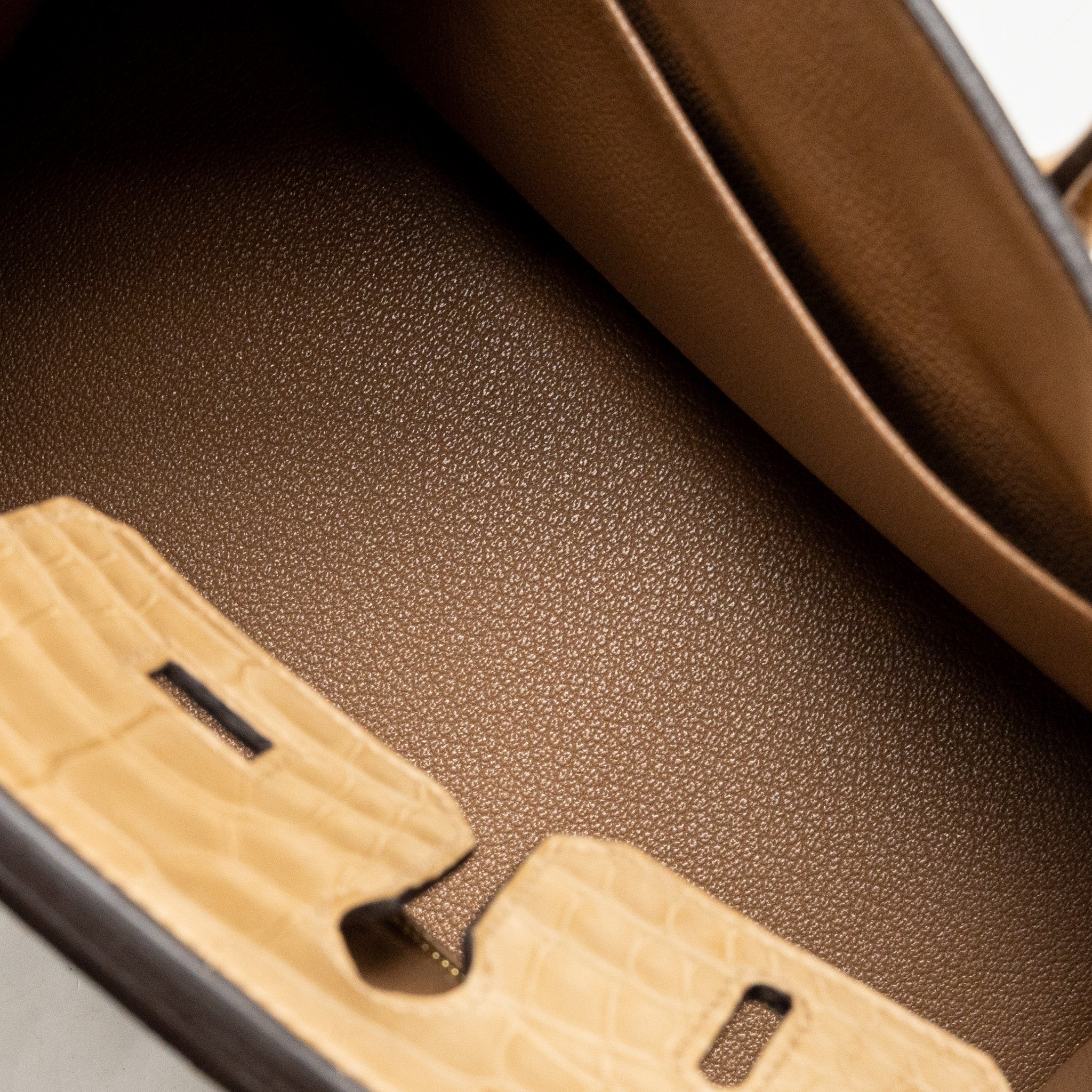 HERMES BIRKIN 25 TOUCH TOGO/ALLIGATOR MISSISSIPPIENSIS MAT CHAI LGHW