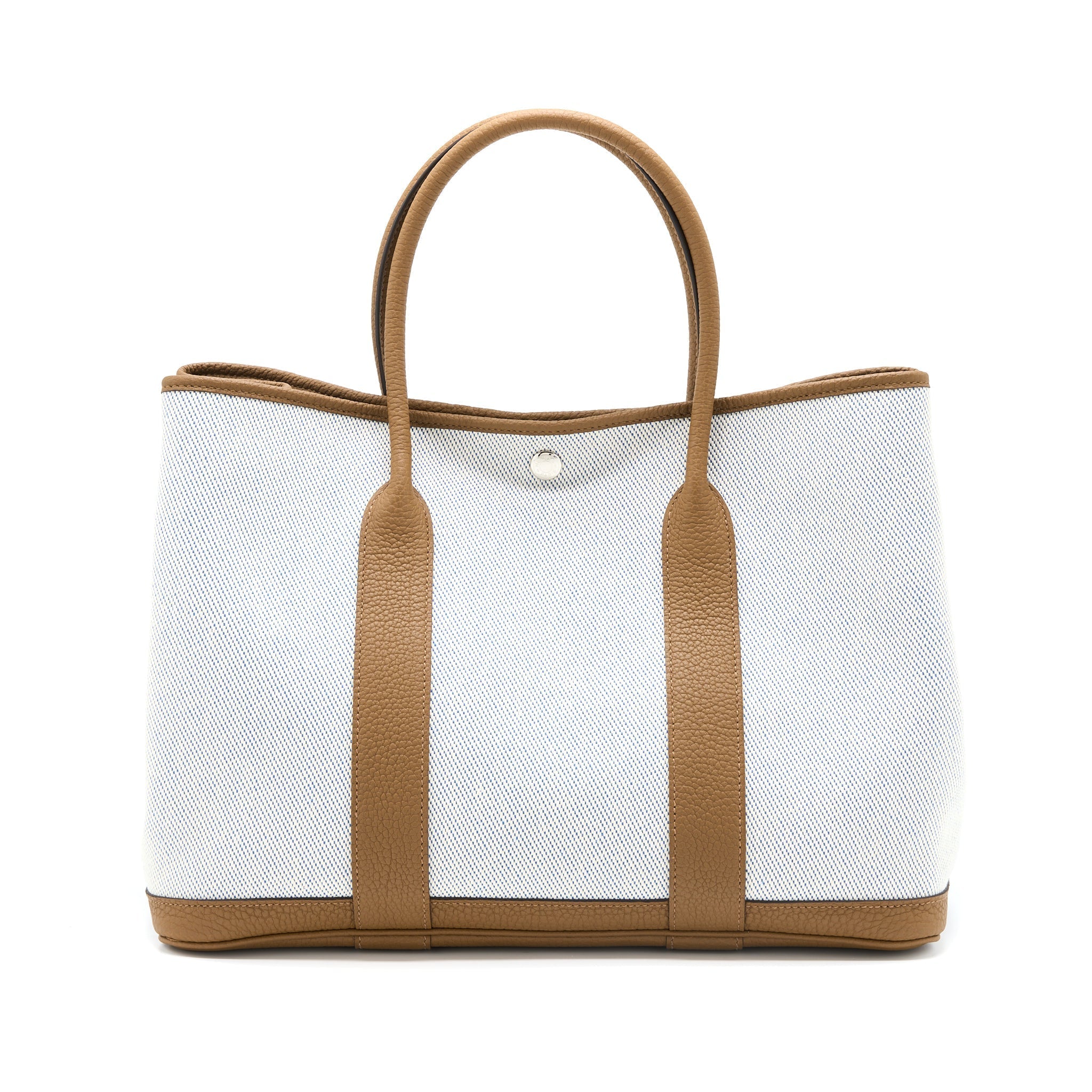 HERMES GARDEN PARTY 36 NEGONDA/CANVAS ECRU/ALEZAN/BLUE BILL SHW