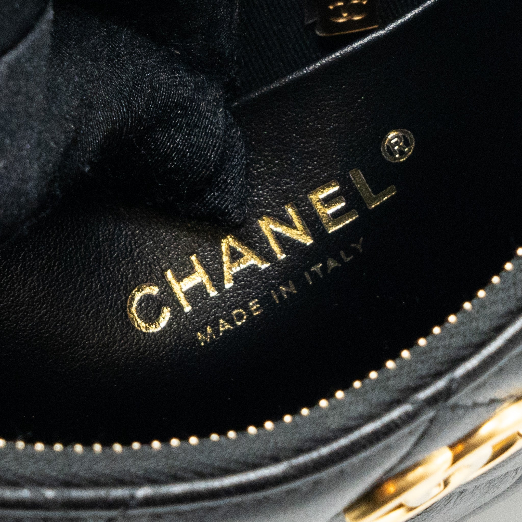 CHANEL 23B HOBO SHOULDER BAG LAMBSKIN BLACK BRUSHED GHW(MICROCHIP)