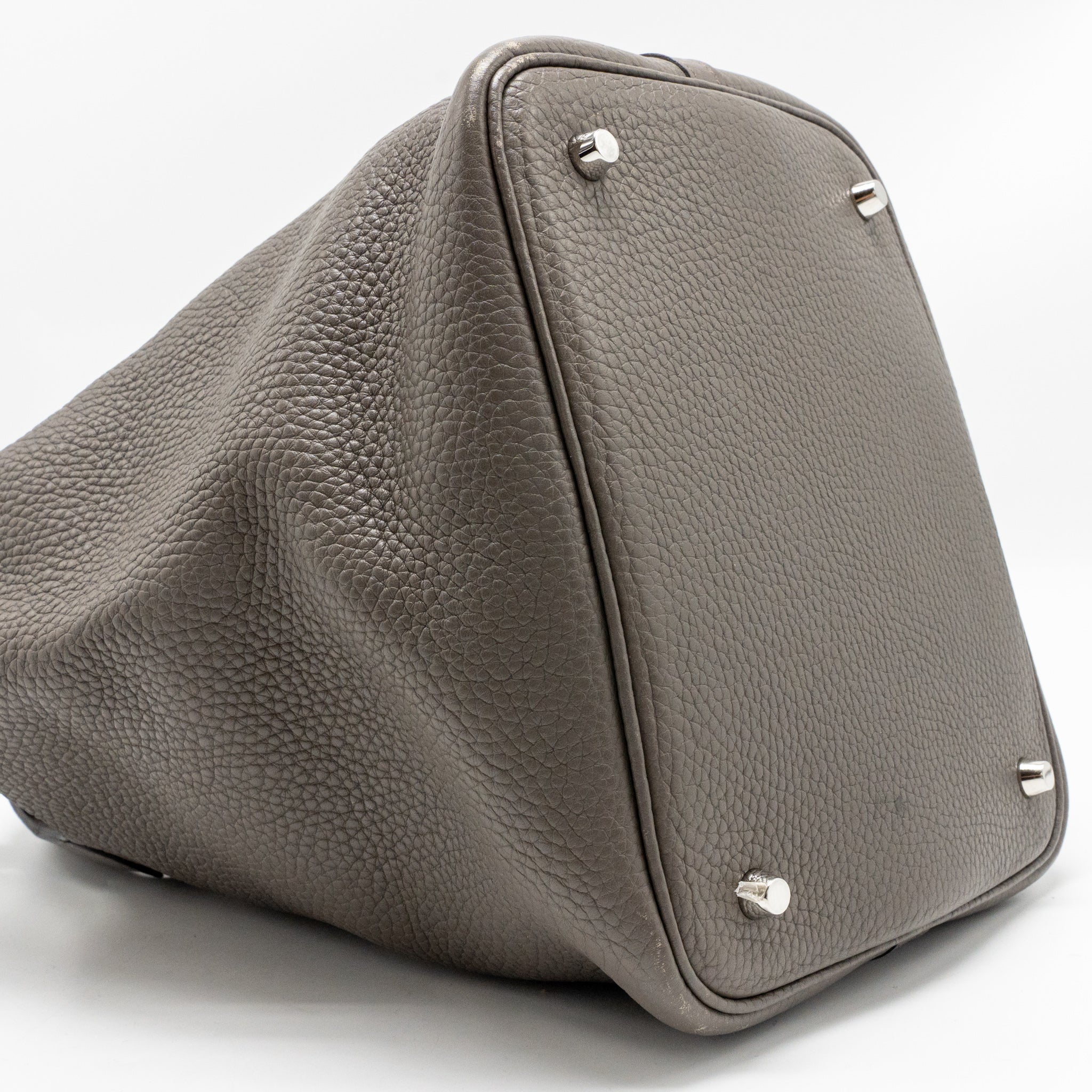 HERMES PICOTIN 22 LOCK BAG CLEMENCE GRIS ETAIN SHW