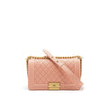 CHANEL MEDIUM BOY CHANEL BAG CAVIAR PINK GHW