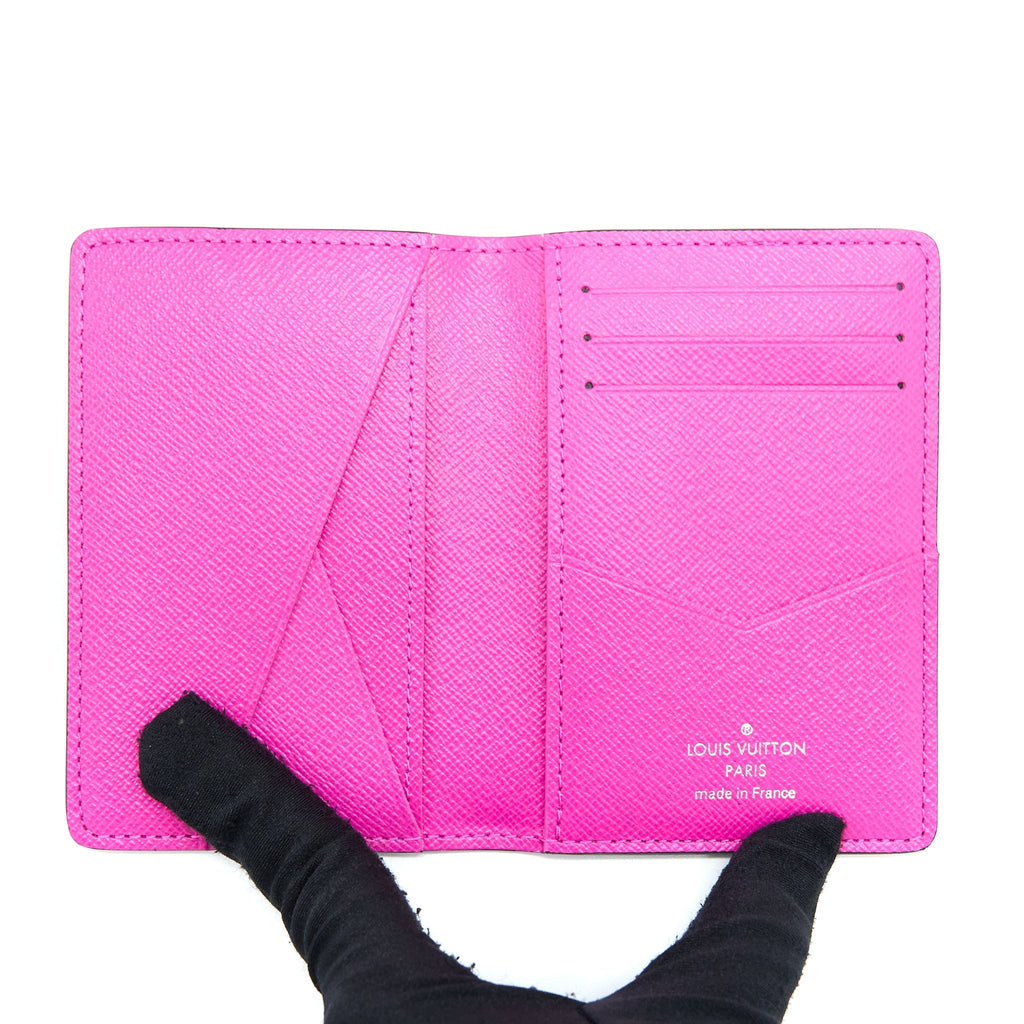 LOUIS VUITTON POCKET ORGANISER MONOGRAM COATED CANVAS PINK