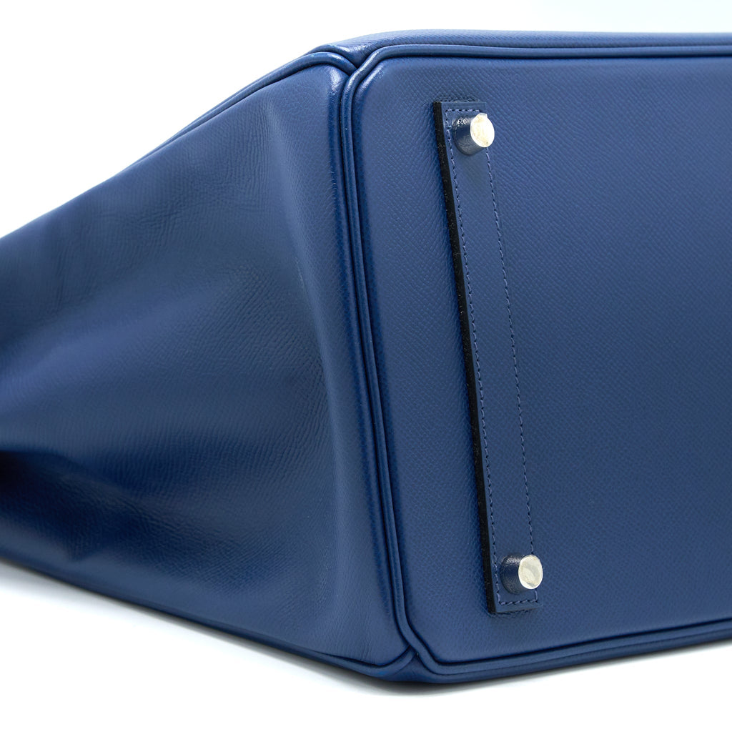 Hermes Birkin 35 Epsom Blue De Malte SHW