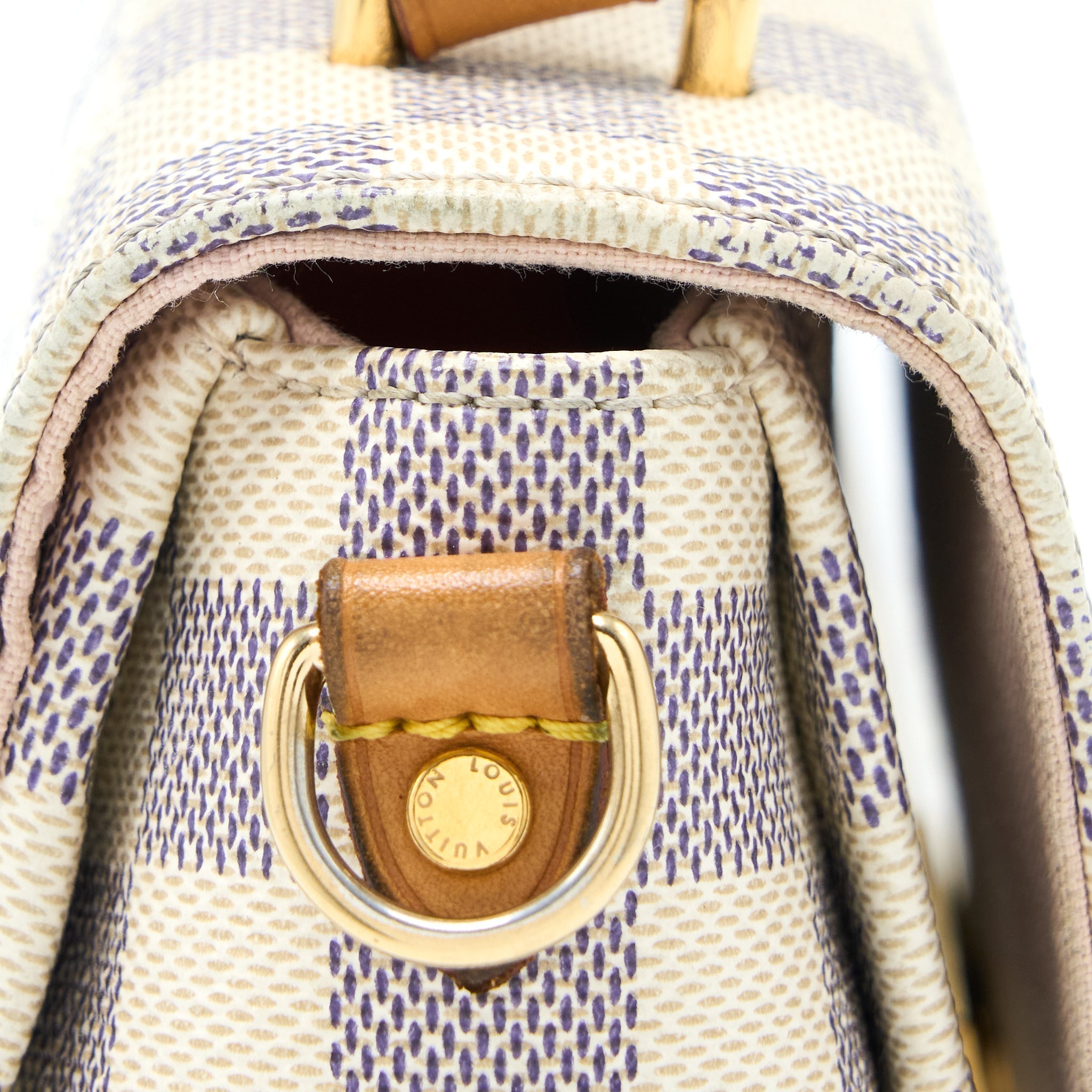 LOUIS VUITTON CROISETTE BAG DAMIER AZUR CANVAS GHW