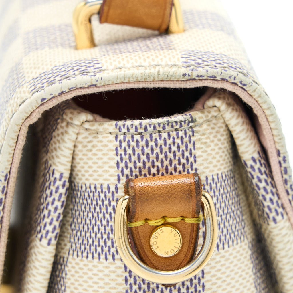 LOUIS VUITTON CROISETTE BAG DAMIER AZUR CANVAS GHW