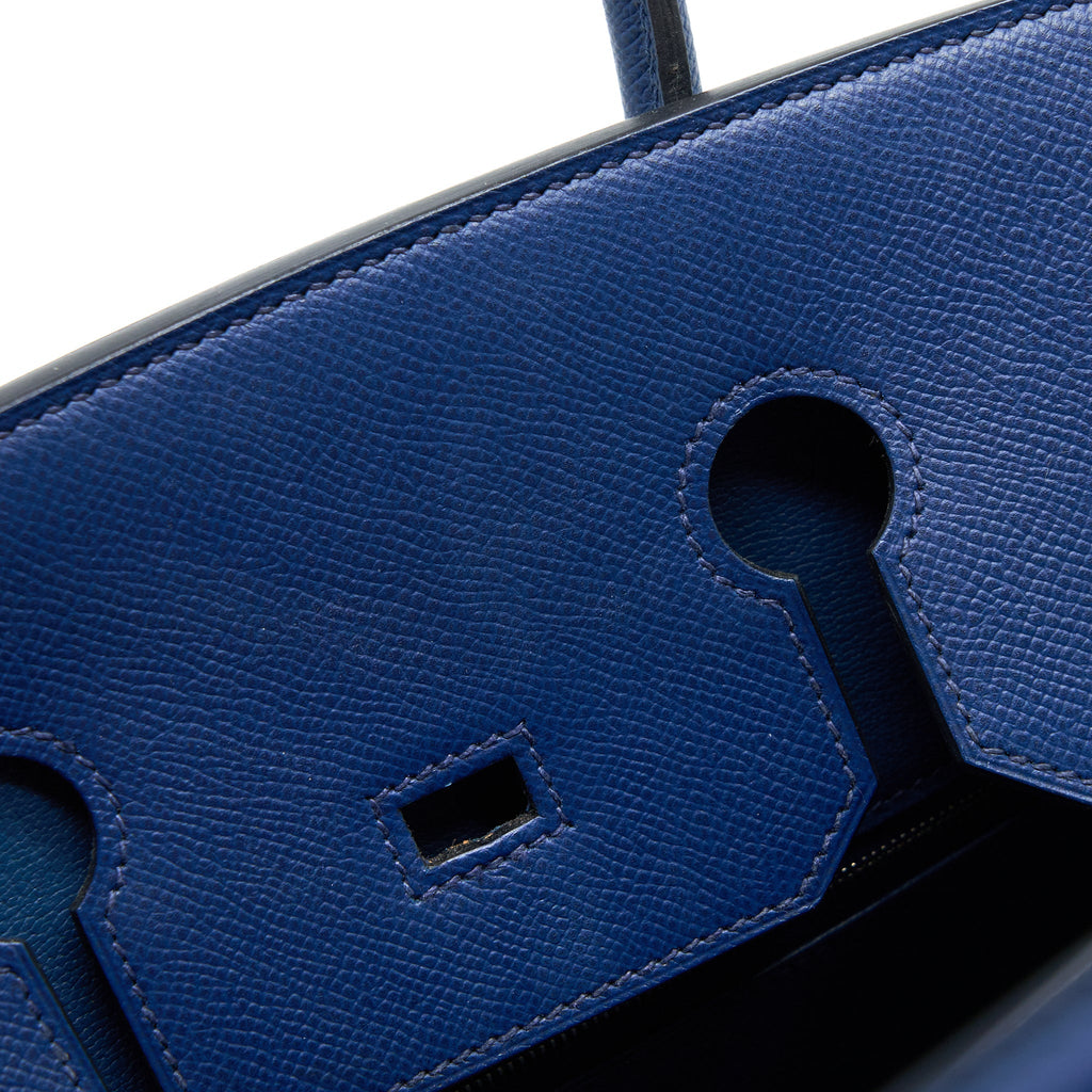 Hermes Birkin 35 Epsom Blue De Malte SHW