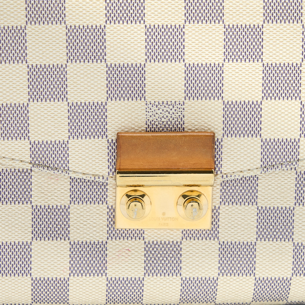 LOUIS VUITTON CROISETTE BAG DAMIER AZUR CANVAS GHW