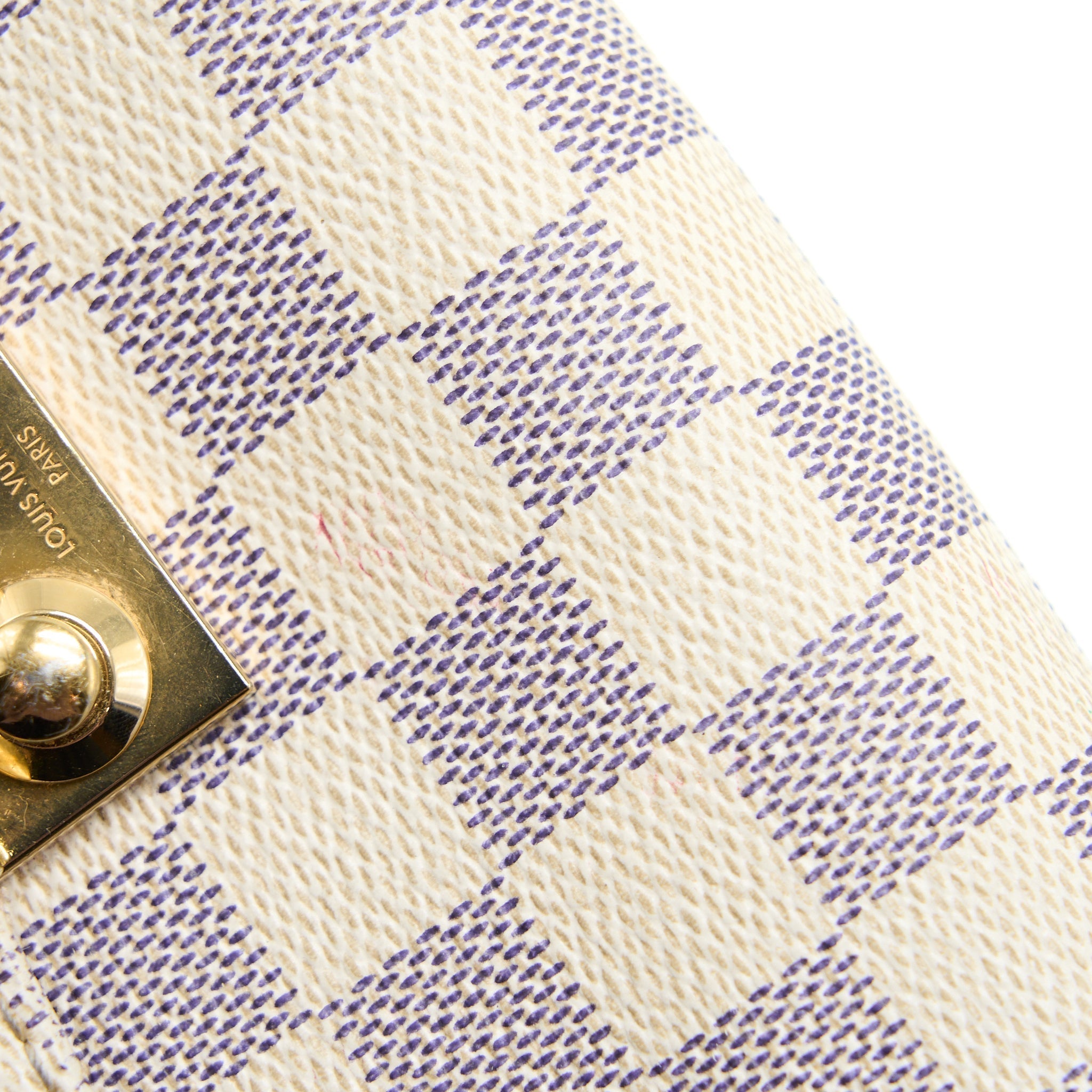 LOUIS VUITTON CROISETTE BAG DAMIER AZUR CANVAS GHW