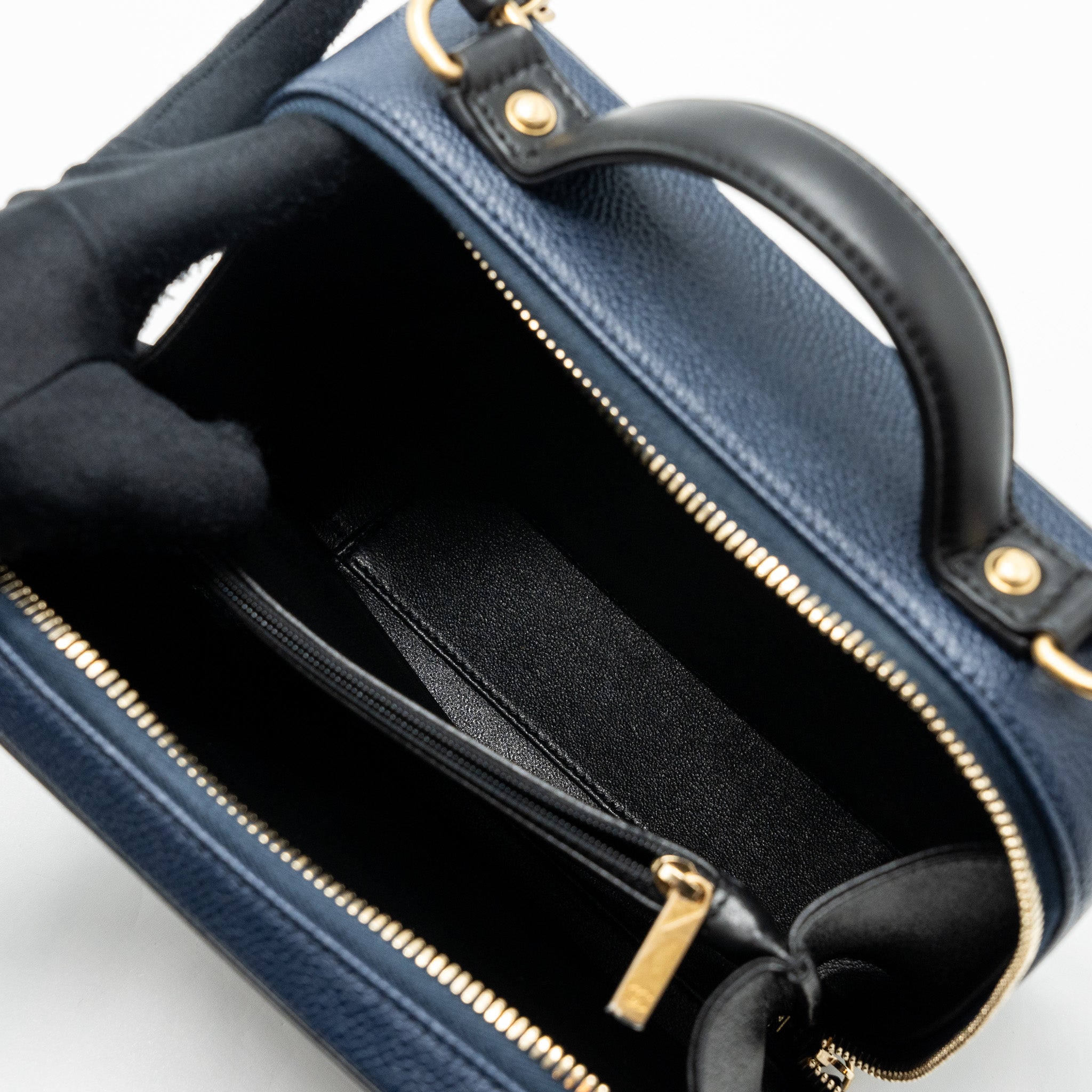 CHANEL FILIGREE CAMERA BAG CAVIAR DARK BLUE/ BLACK GHW