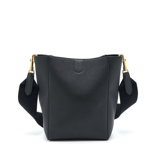 CELINE SMALL SANGLE BUCKET BAG SOFT GRAINED CALFSKIN BLACK GHW