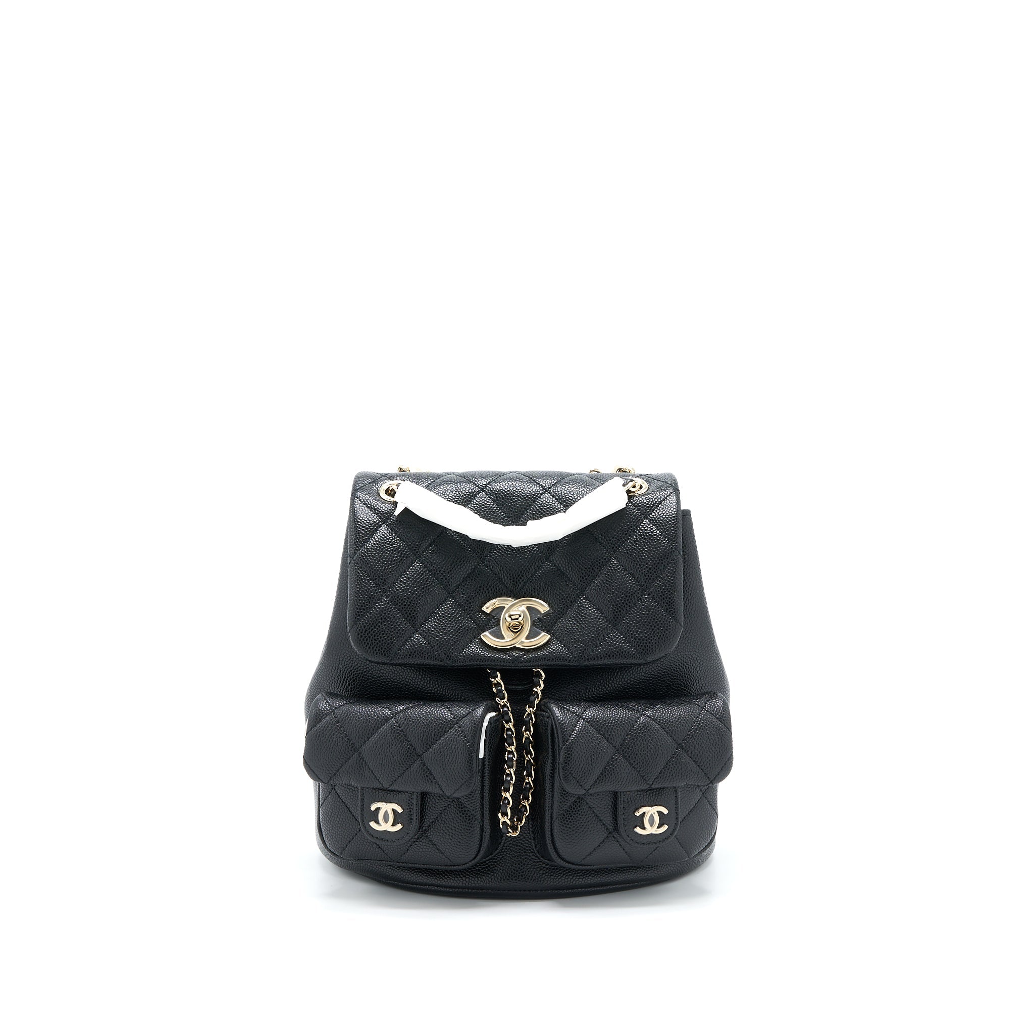 CHANEL 23P TRIPLE PACK BACKPACK CAVIAR BLACK LGHW (MICROCHIP)