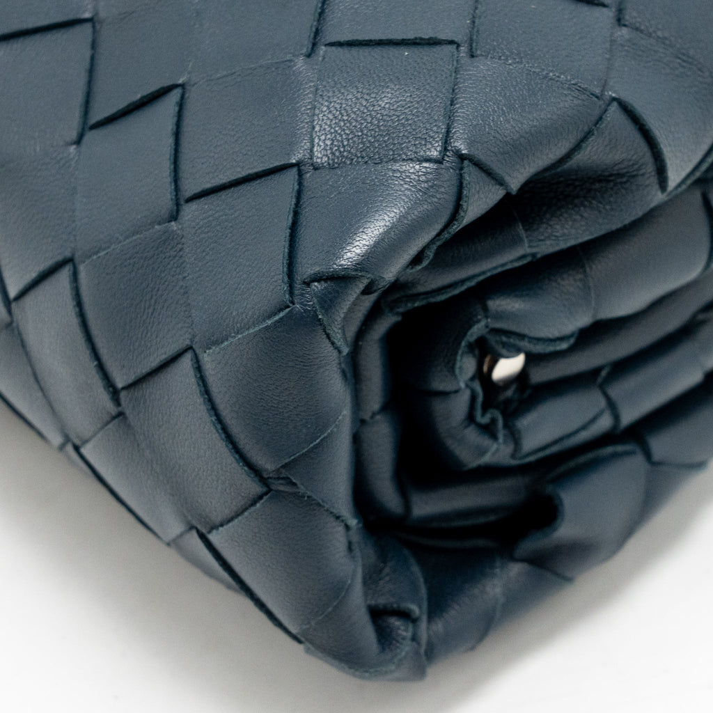Bottega veneta mini pouch Lambskin navy SHW