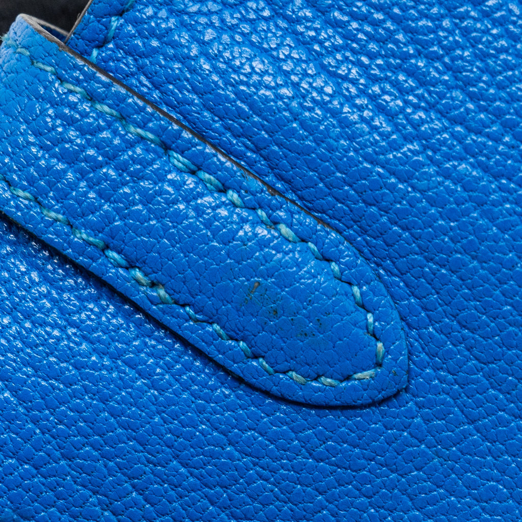 Hermes Kelly Classic Long Wallet Chèvre Mysore Blue Hydra SHW