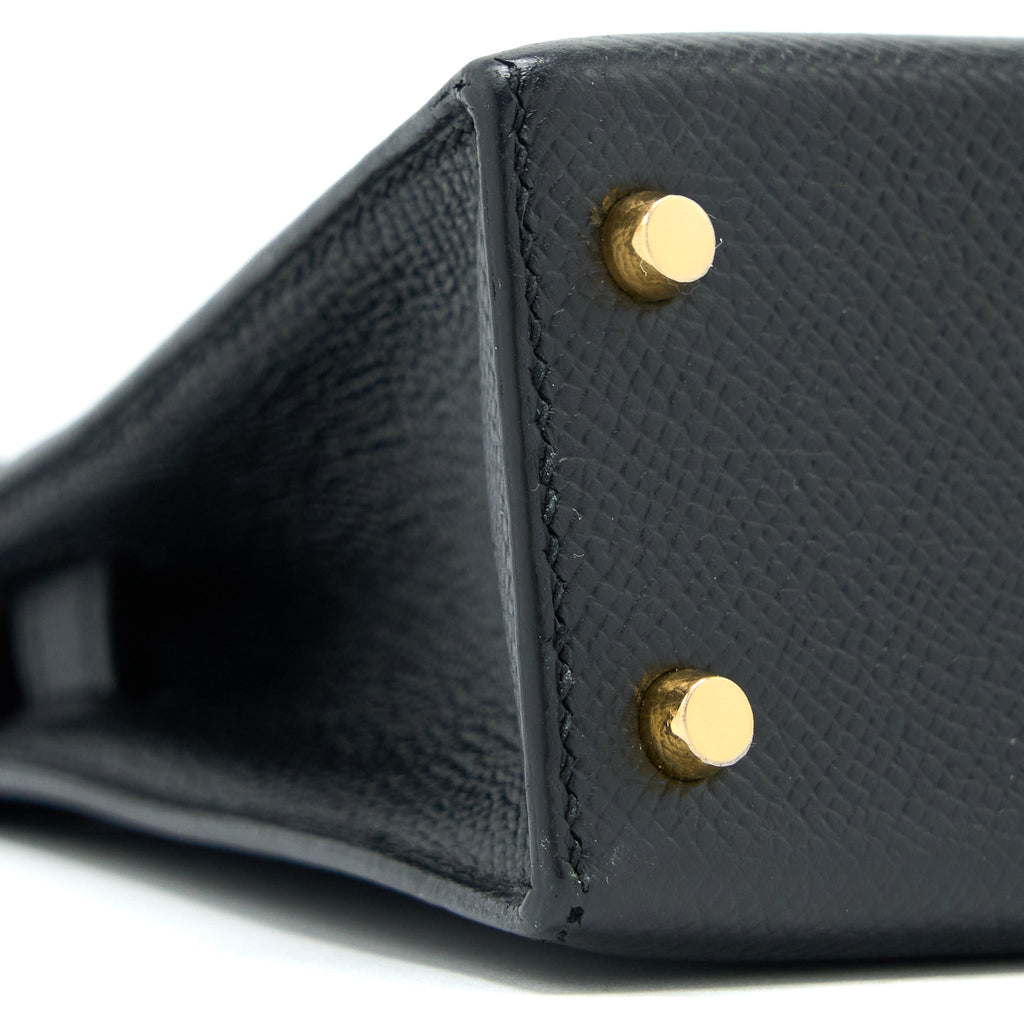 Hermes Mini Kelly II Epsom Black GHW