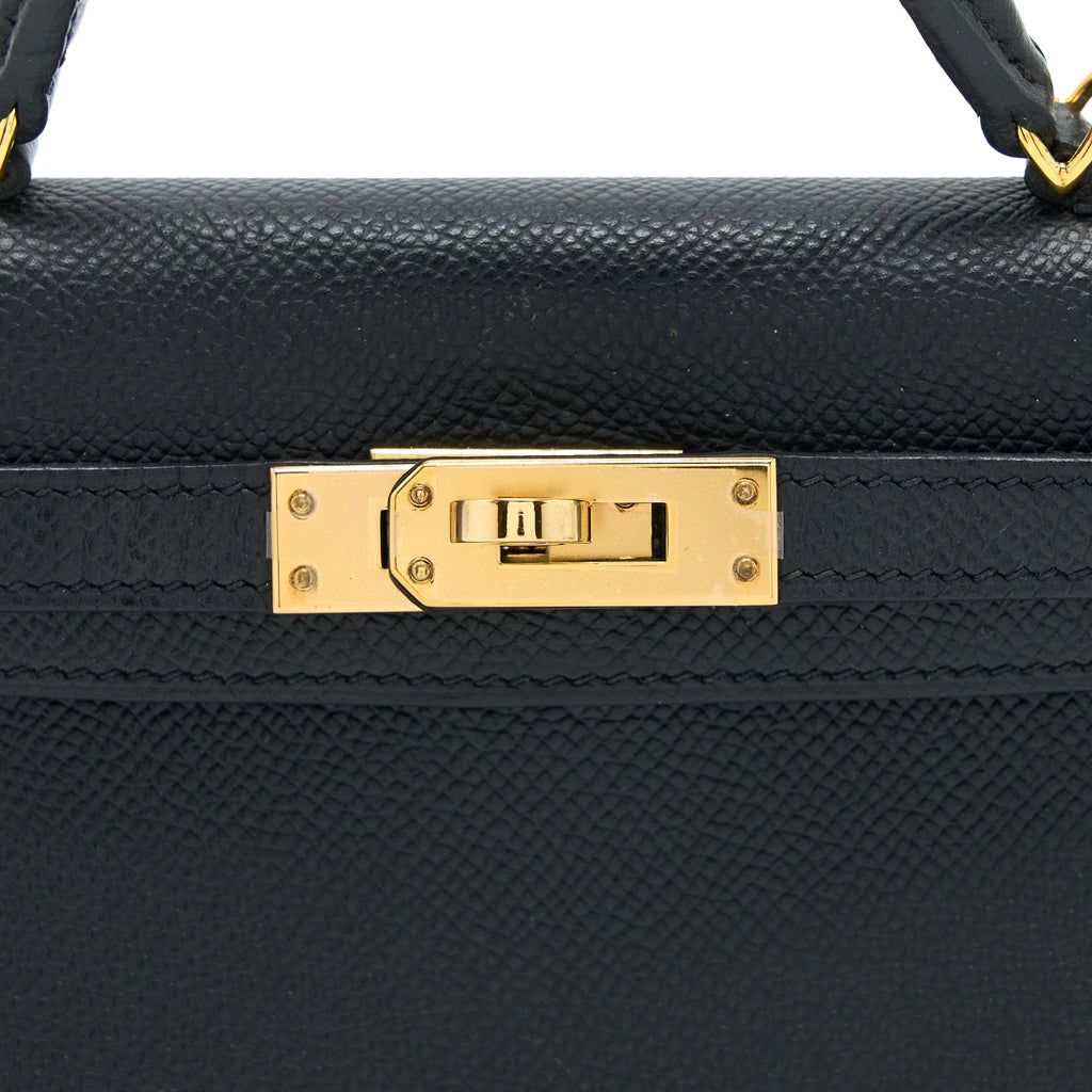 Hermes Mini Kelly II Epsom Black GHW
