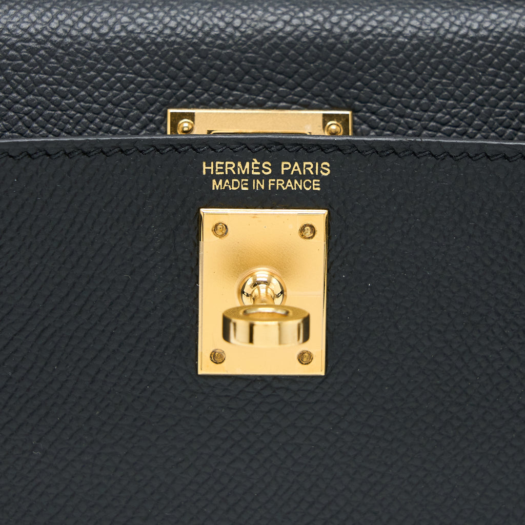 Hermes Mini Kelly II Epsom Black GHW