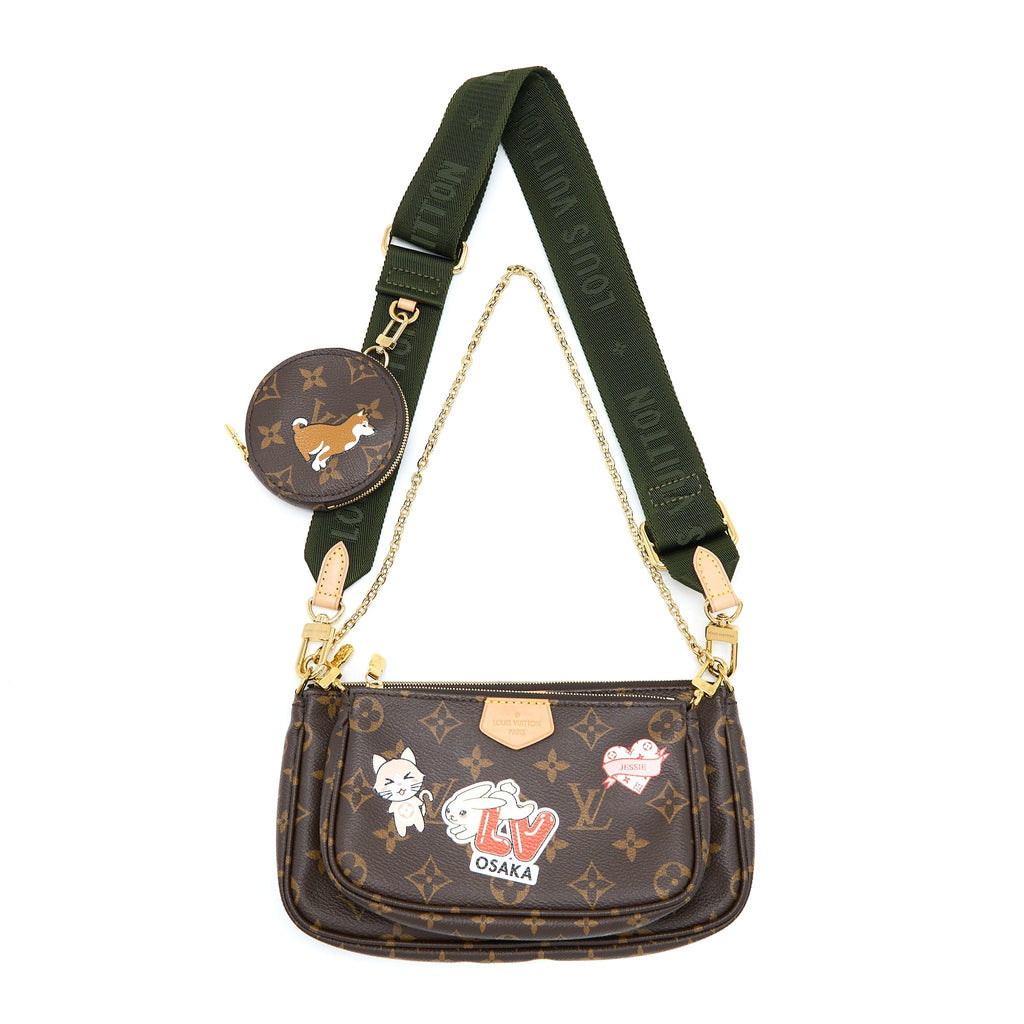 LOUIS VUITTON MULTI POCHETTE LIMITED EDITION MONOGRAM CANVAS MULTICOLOUR GHW