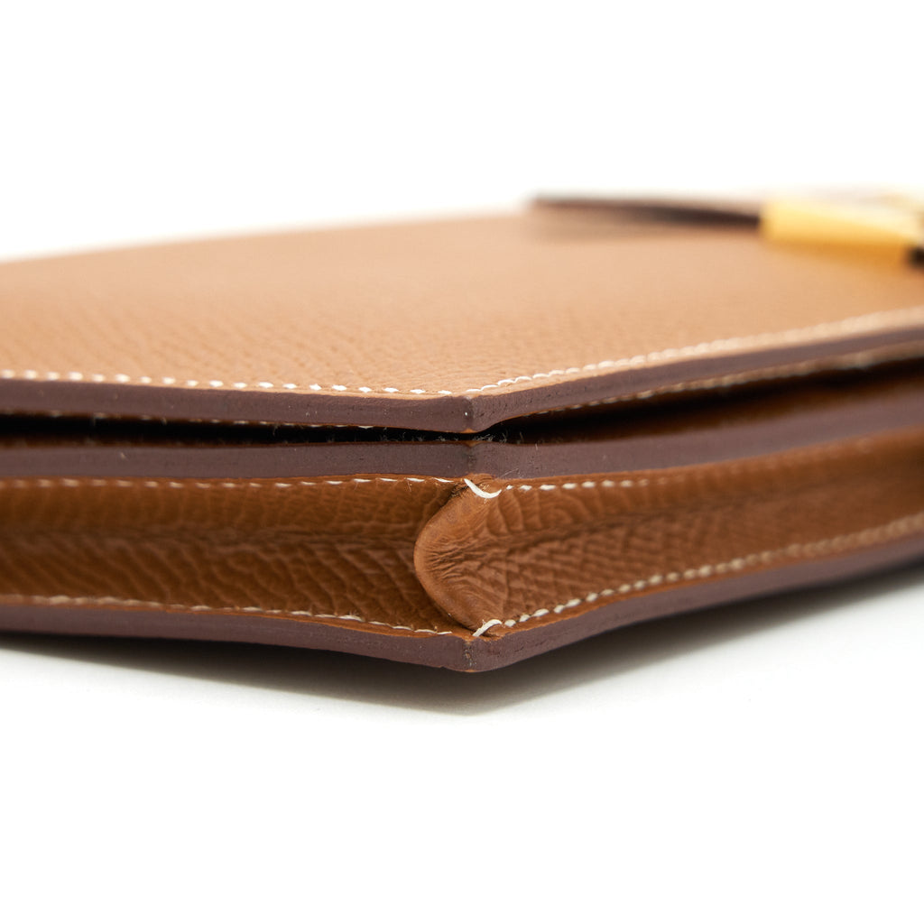 Hermes bearn Wallet Epsom Gold GHW