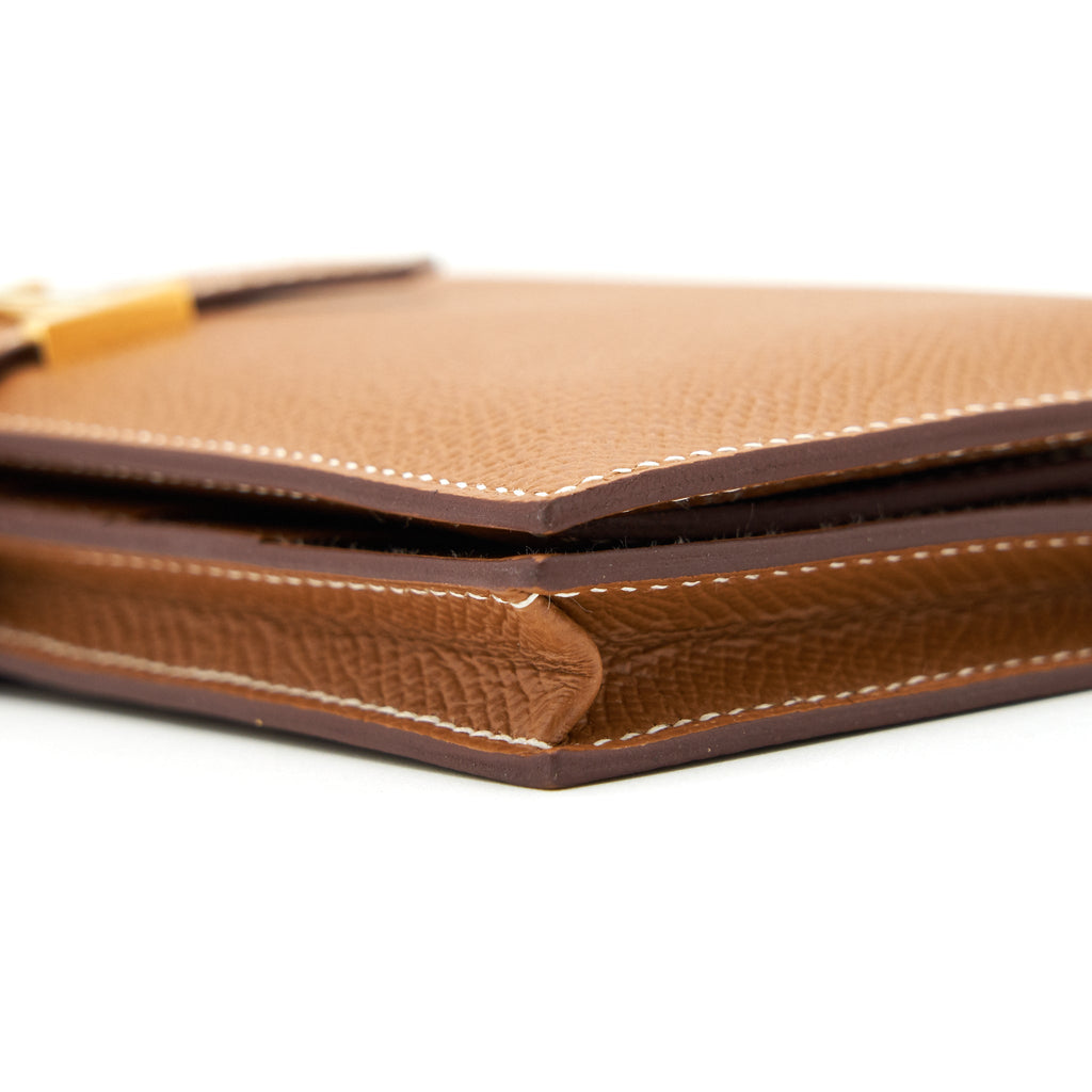 Hermes bearn Wallet Epsom Gold GHW