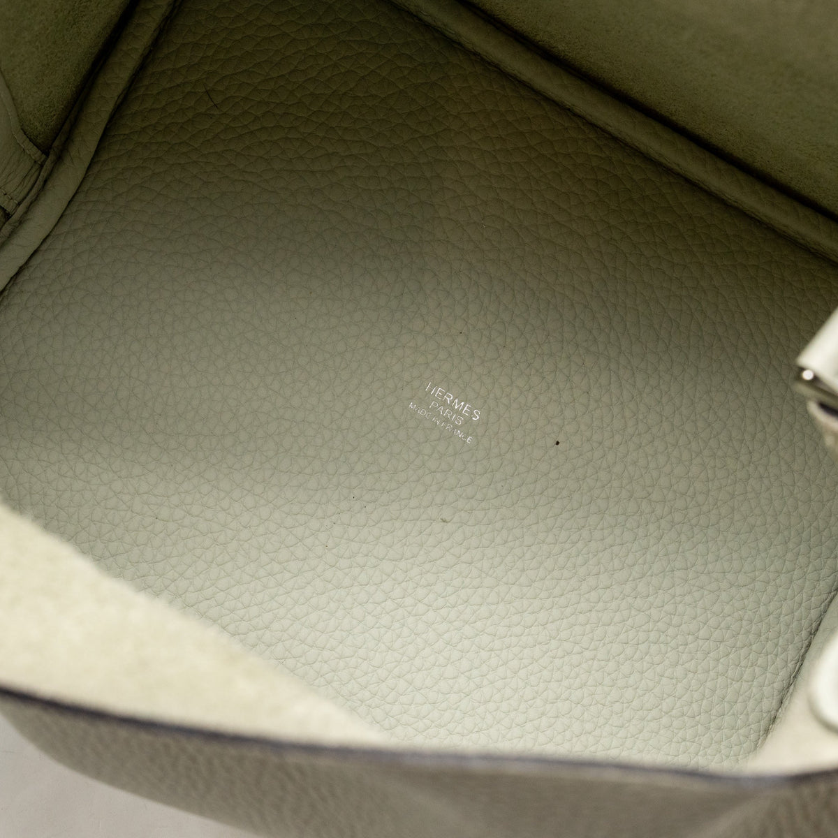 Hermes Picotin 22 lock bag Clemence Gris Neve SHW