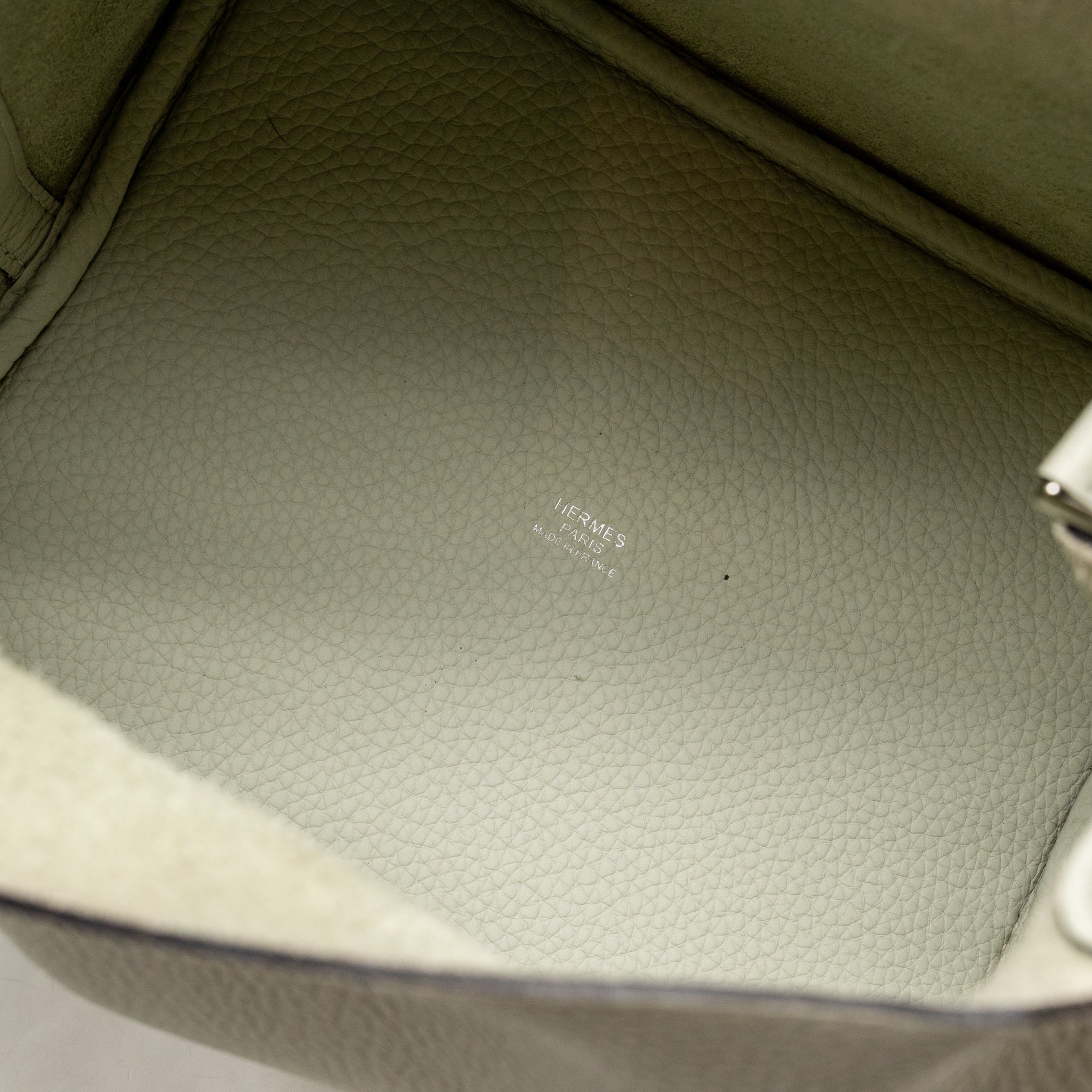 HERMES PICOTIN 22 LOCK BAG CLEMENCE GRIS NEVE SHW