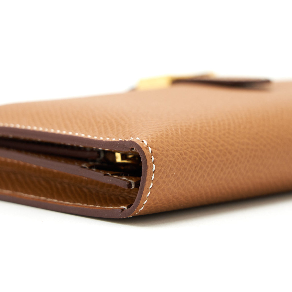 Hermes bearn Wallet Epsom Gold GHW