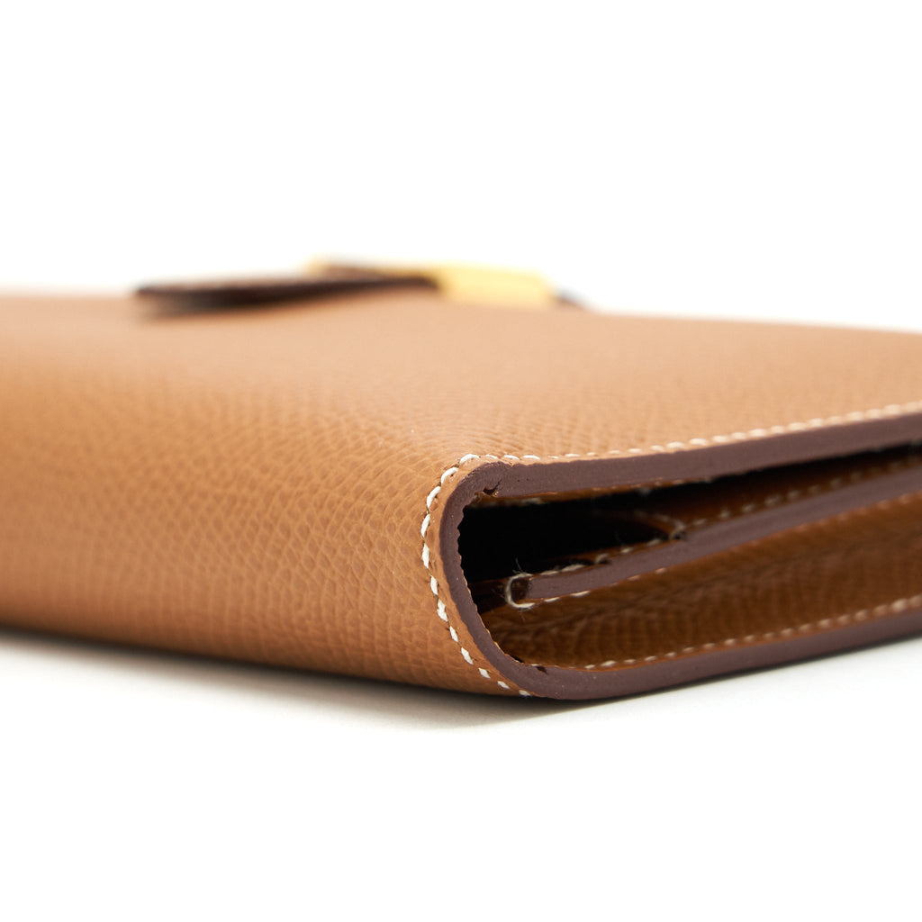 Hermes bearn Wallet Epsom Gold GHW
